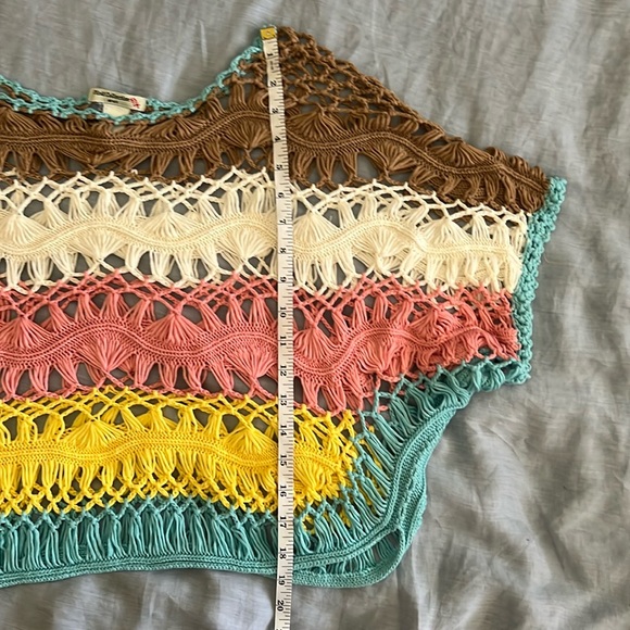 Colorful boho cropped sweater - Picture 4 of 4